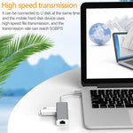 Adaptador HUB USB-C / Tipo-C para Ethernet Gigabit RJ45 & 3 x USB 3.0, Computador Externo Tablet Telefone Universal, Ethernet Gigabit