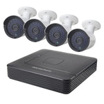 Kit NVR com 4 Câmaras IP Bullet, Suporta Visão Noturna / Detecção de Movimento, Distância IR: 20m, A4B2/Kit 720P, A4B2/Kit 1080P, A4B2/Kit 960P