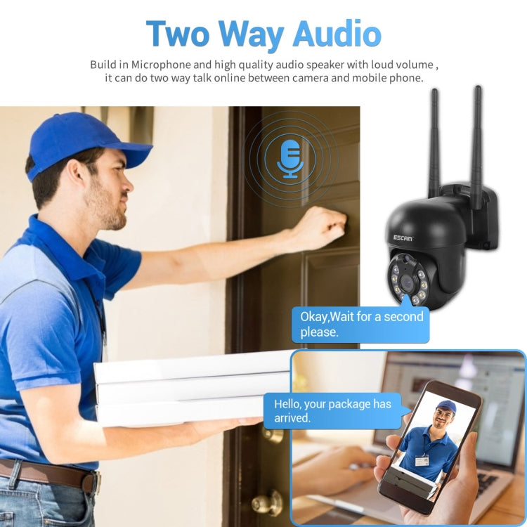 ESCAM WNK618 Câmara Dome Sem Fios de 3.0 Milhões de Pixels, Sistema de Segurança NVR HD de 8 Canais, Suporta Detecção de Movimento, Áudio Bidirecional, Visão Noturna a Cores e Cartão TF, Plugue UE, WNK618