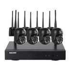 Sistema de Segurança NVR Sem Fios ESCAM WNK614 HD 3.0 Megapixels 8 Canais + 4 IPC, Plugue AU, WNK614