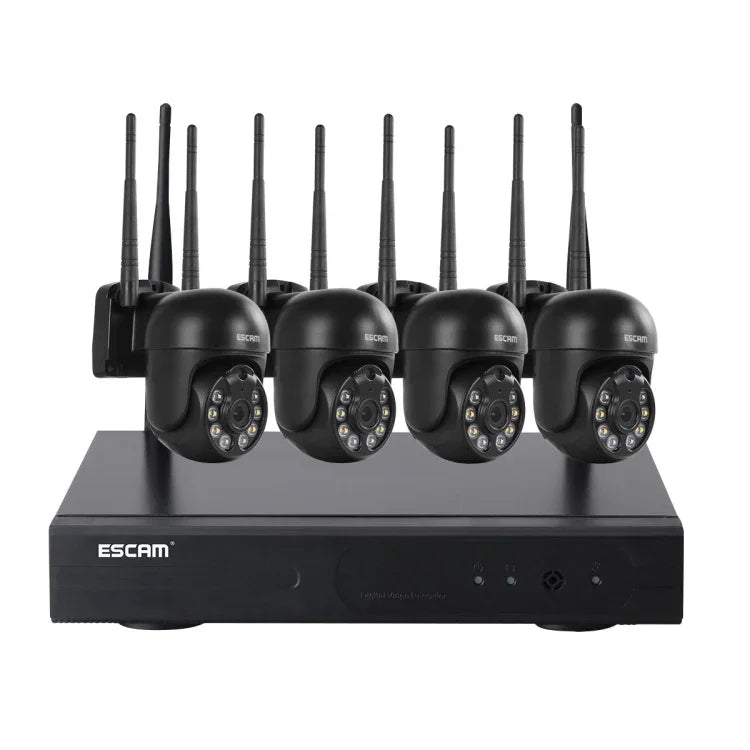Sistema de Segurança NVR Sem Fios ESCAM WNK614 HD 3.0 Megapixels 8 Canais + 4 IPC, Plugue AU, WNK614