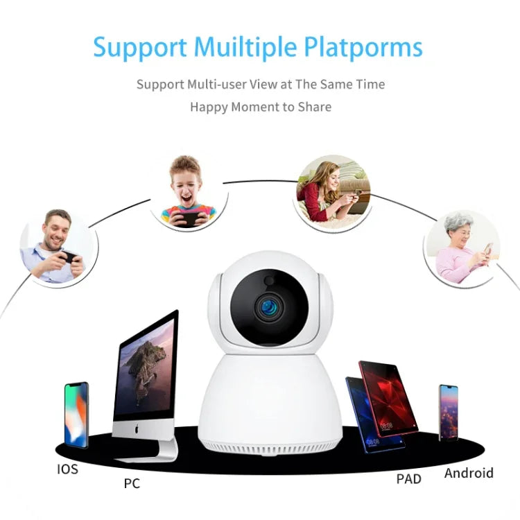 Câmara IP Pan-Tilt V380 YT24 1.0MP WiFi de Segurança Inteligente, Suporta Cartão TF / Áudio Bidirecional / Detecção de Movimento / Visão Noturna, YT24 1.0MP