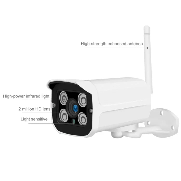 Câmara IP Sem Fios Q8 1080P HD, Suporta Detecção de Movimento & Visão Noturna Infravermelha & Cartão TF, Ficha AU, Q8
