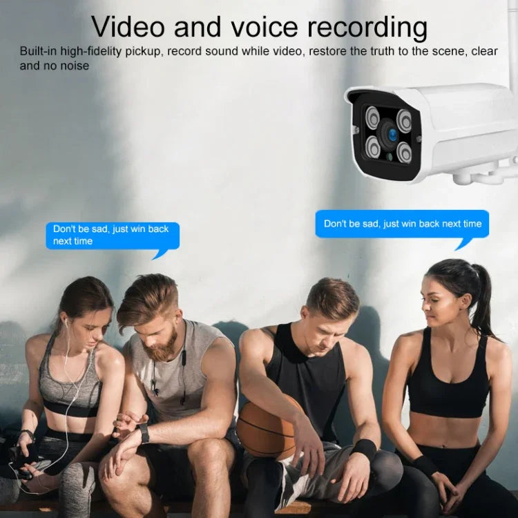 Câmara IP Sem Fios Q8 1080P HD, Suporta Detecção de Movimento & Visão Noturna Infravermelha & Cartão TF, Ficha AU, Q8