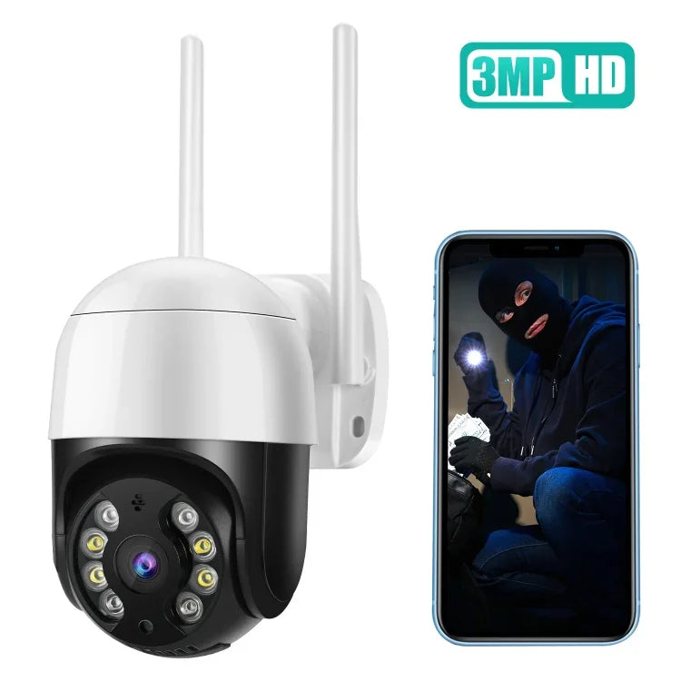 Câmara IP WiFi QX29 3.0MP HD, Suporta Visão Noturna & Deteção de Movimento & Áudio Bidirecional & Cartão TF, Ficha AU, QX29