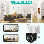 Câmara IP WiFi QX29 3.0MP HD, Suporta Visão Noturna & Deteção de Movimento & Áudio Bidirecional & Cartão TF, Ficha AU, QX29