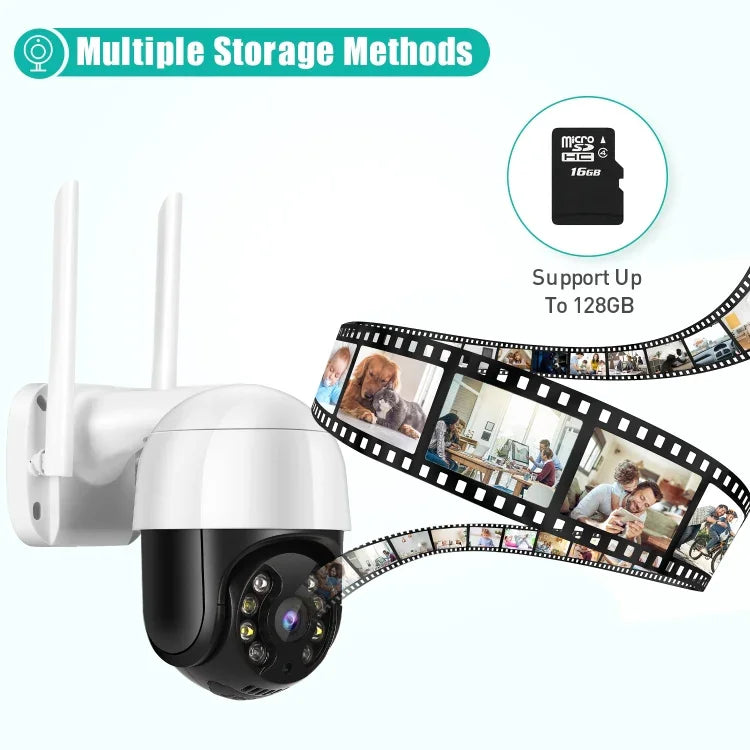 Câmara IP WiFi QX29 3.0MP HD, Suporta Visão Noturna & Deteção de Movimento & Áudio Bidirecional & Cartão TF, Ficha AU, QX29