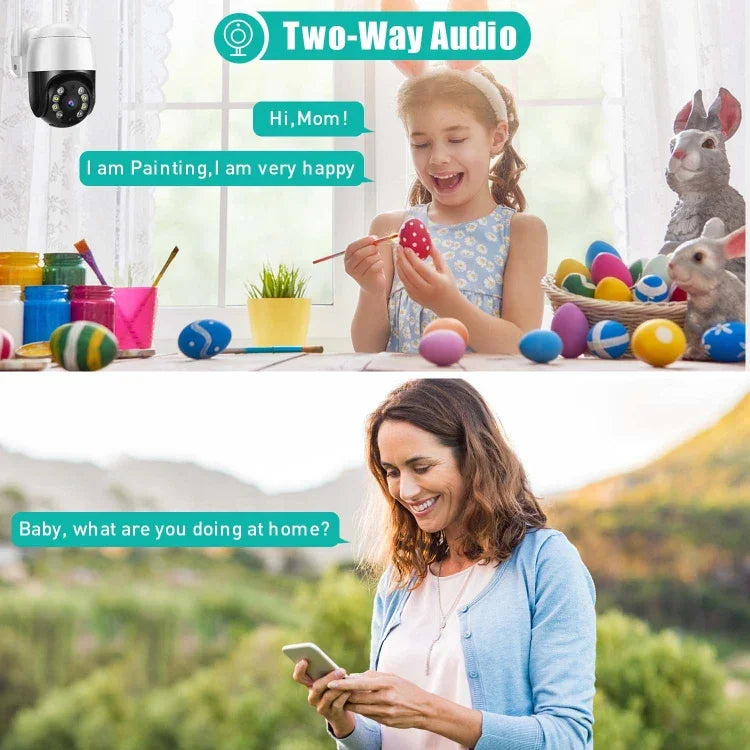 Câmara IP WiFi QX29 3.0MP HD, Suporta Visão Noturna & Deteção de Movimento & Áudio Bidirecional & Cartão TF, Ficha AU, QX29