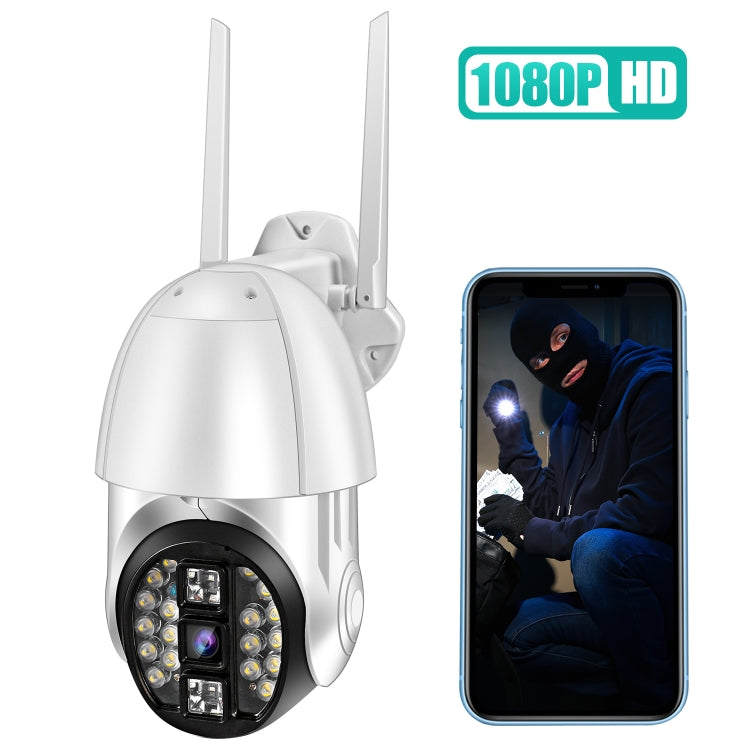 Câmara Panorâmica PTZ WIFI Rotativa 360 Graus 1080P QX33, Suporta Cor Total Dia e Noite & Intercomunicador de Voz Bidirecional & Alarme de Detecção de Movimento & Reprodução de Vídeo & Cartão TF de 64GB, Ficha AU, QX33