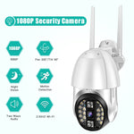 Câmara Panorâmica PTZ WIFI Rotativa 360 Graus 1080P QX33, Suporta Cor Total Dia e Noite & Intercomunicador de Voz Bidirecional & Alarme de Detecção de Movimento & Reprodução de Vídeo & Cartão TF de 64GB, Ficha AU, QX33