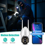 Câmara Panorâmica PTZ WIFI Rotativa 360 Graus 1080P QX33, Suporta Cor Total Dia e Noite & Intercomunicador de Voz Bidirecional & Alarme de Detecção de Movimento & Reprodução de Vídeo & Cartão TF de 64GB, Ficha AU, QX33