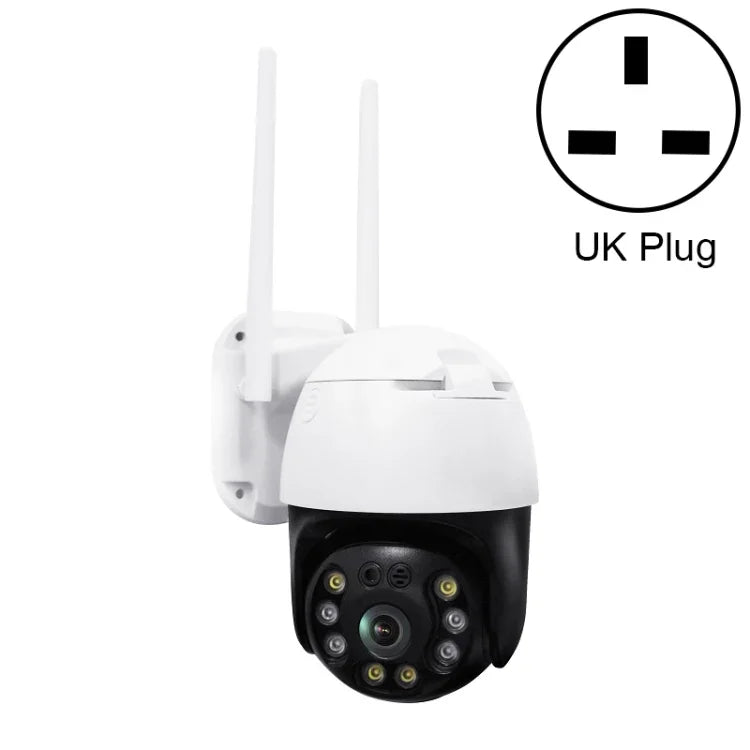 QX36 1080P 3.0MP Lente 3.6mm IP65 à prova de água PTZ Câmara WIFI Rotativa 360 Graus, Suporte para Cor Completa Dia e Noite & Intercomunicador Bidirecional & Detecção de Movimento Humanoide & Reprodução de Vídeo & Cartão TF 128GB, Ficha AU, QX36