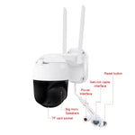QX36 1080P 3.0MP Lente 3.6mm IP65 à prova de água PTZ Câmara WIFI Rotativa 360 Graus, Suporte para Cor Completa Dia e Noite & Intercomunicador Bidirecional & Detecção de Movimento Humanoide & Reprodução de Vídeo & Cartão TF 128GB, Ficha AU, QX36