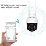QX36 1080P 3.0MP Lente 3.6mm IP65 à prova de água PTZ Câmara WIFI Rotativa 360 Graus, Suporte para Cor Completa Dia e Noite & Intercomunicador Bidirecional & Detecção de Movimento Humanoide & Reprodução de Vídeo & Cartão TF 128GB, Ficha AU, QX36