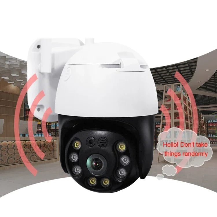 QX36 1080P 3.0MP Lente 3.6mm IP65 à prova de água PTZ Câmara WIFI Rotativa 360 Graus, Suporte para Cor Completa Dia e Noite & Intercomunicador Bidirecional & Detecção de Movimento Humanoide & Reprodução de Vídeo & Cartão TF 128GB, Ficha AU, QX36