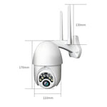 Câmara HD WiFi Sem Fios com 10 Luzes IR Visão Noturna Q10 para Exterior com Rotação Remota por Telemóvel, Suporta Vídeo de Deteção de Movimento / Alarme e Gravação, Ficha UK, Q10 Visão Noturna IR