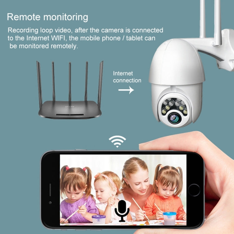 Câmara HD WiFi Sem Fios com 10 Luzes IR Visão Noturna Q10 para Exterior com Rotação Remota por Telemóvel, Suporta Vídeo de Deteção de Movimento / Alarme e Gravação, Ficha UK, Q10 Visão Noturna IR