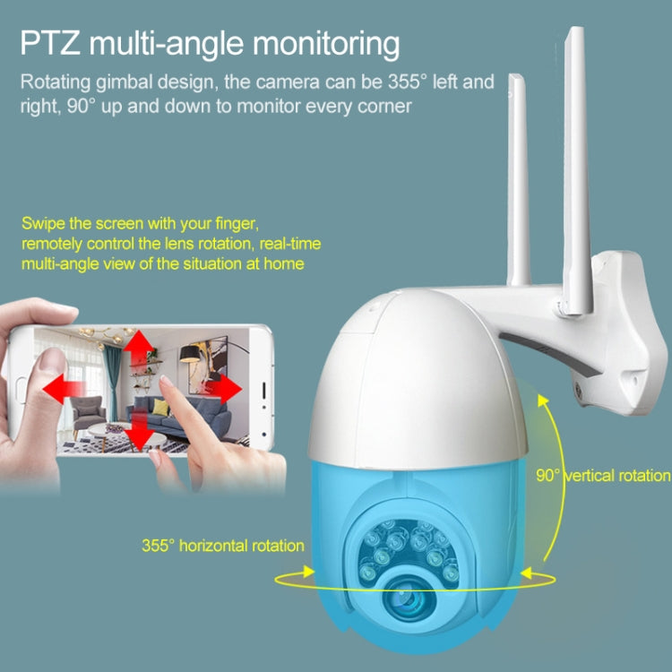 Câmara HD WiFi Sem Fios com 10 Luzes IR Visão Noturna Q10 para Exterior com Rotação Remota por Telemóvel, Suporta Vídeo de Deteção de Movimento / Alarme e Gravação, Ficha UK, Q10 Visão Noturna IR