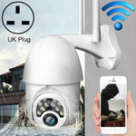 Câmara HD WiFi Sem Fios com 10 Luzes IR Visão Noturna Q10 para Exterior com Rotação Remota por Telemóvel, Suporta Vídeo de Deteção de Movimento / Alarme e Gravação, Ficha UK, Q10 Visão Noturna IR