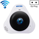 ESCAM Q8 Câmara IP WiFi 960P com Lente Olho de Peixe 360 Graus 1.3MP, Suporta Deteção de Movimento / Visão Noturna, Distância IR: 5-10m, Ficha AU, Q8 Ficha US, Q8  Ficha AU, Q8 Ficha EU, Q8 Ficha UK