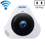 ESCAM Q8 Câmara IP WiFi 960P com Lente Olho de Peixe 360 Graus 1.3MP, Suporta Deteção de Movimento / Visão Noturna, Distância IR: 5-10m, Ficha AU, Q8 Ficha US, Q8  Ficha AU, Q8 Ficha EU, Q8 Ficha UK