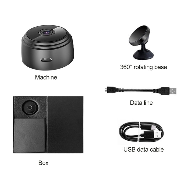 Câmara de Rede Sem Fios Wifi A9 720P Gravador Grande Angular, A9 720P (Branco), A9 720P (Preto)
