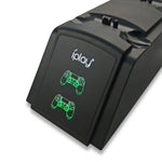 Base de Carregamento com Dupla Porta iplay / Suporte de Carregamento para Comando para Sony Playstation 4 PS4 & Slim PS4 Pro com Indicador LED, HBP-119