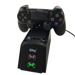 Base de Carregamento com Dupla Porta iplay / Suporte de Carregamento para Comando para Sony Playstation 4 PS4 & Slim PS4 Pro com Indicador LED, HBP-119