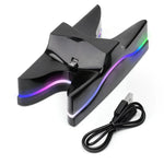 Base de Carregamento em Forma de UFO Especial com 2 x USB / Suporte de Carregamento para Comando PS4 Playstation 4 com LED Multicolorido, Para PS