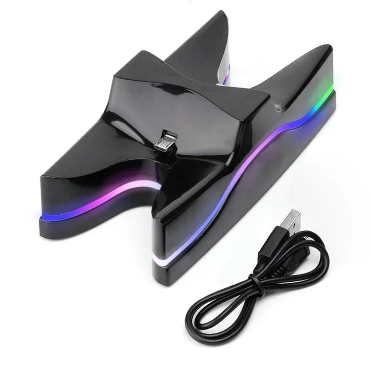 Base de Carregamento em Forma de UFO Especial com 2 x USB / Suporte de Carregamento para Comando PS4 Playstation 4 com LED Multicolorido, Para PS