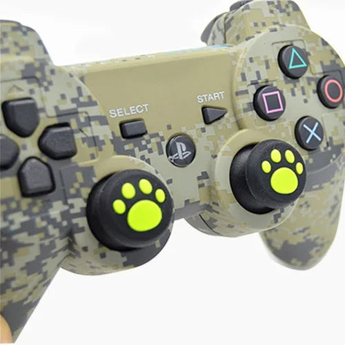 4 PCS Tampas Protetoras de Silicone com Pata de Gato para Joystick de Comando PS4 / PS3 / PS2 / XBOX360 / XBOXONE / WIIU