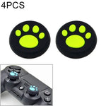4 PCS Tampas Protetoras de Silicone com Pata de Gato para Joystick de Comando PS4 / PS3 / PS2 / XBOX360 / XBOXONE / WIIU