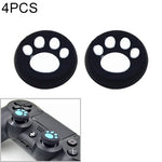 4 PCS Tampas Protetoras de Silicone com Pata de Gato para Joystick de Comando PS4 / PS3 / PS2 / XBOX360 / XBOXONE / WIIU