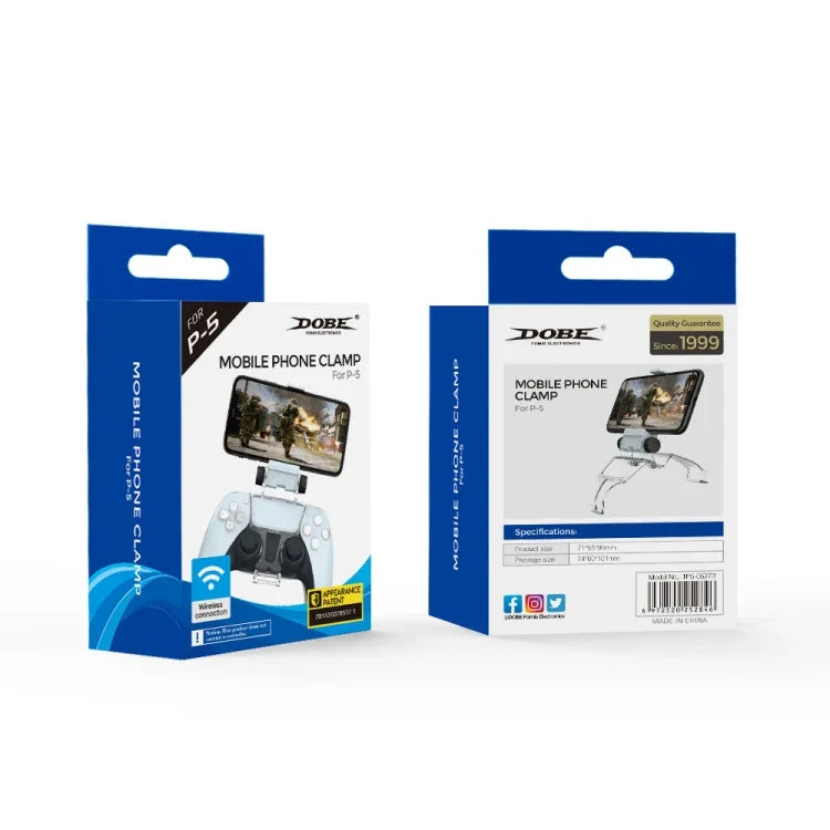 Suporte de Montagem para Comando Gamepad DOBE TP5-0527B para Telemóvel Smartphone para PS5, TP5-0527B