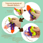 3D Decompression Toy Gravity Luminous Carrot Knife, Colors Shipped Randomly, Luminous