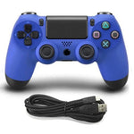 Comando com Fios para Sony PS4, Azul, Branco, Preto