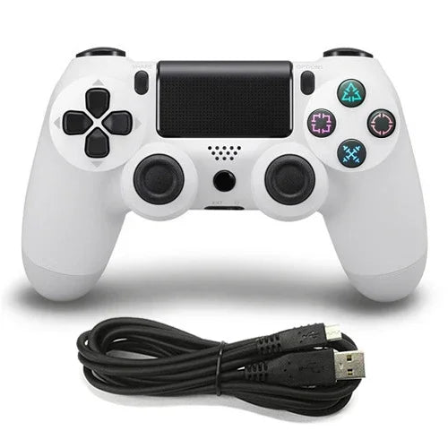 Comando com Fios para Sony PS4, Azul, Branco, Preto
