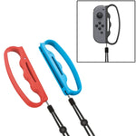 Empunhadura Pequena iPlay para Boxe com Correia para Switch Joy-Con, Preto, Vermelho