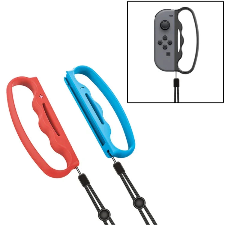 Empunhadura Pequena iPlay para Boxe com Correia para Switch Joy-Con, Preto, Vermelho