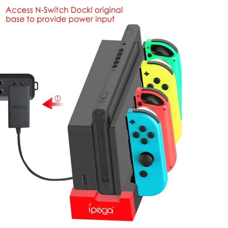 Suporte de Carregamento para Comando iPega PG-9186 com Indicador para Nintendo Switch Joy-Con, PG-9186