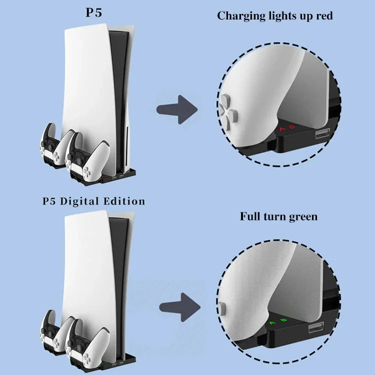 Base Vertical de Carregamento UHD com Pegador para PS5, iPega HBP-269