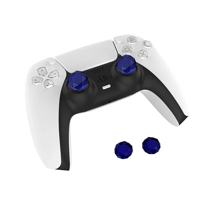 2 Tampas de Textura Diamante para Pegas de Jogos PS5, Azul, Vermelho, Branco Transparente, Verde
