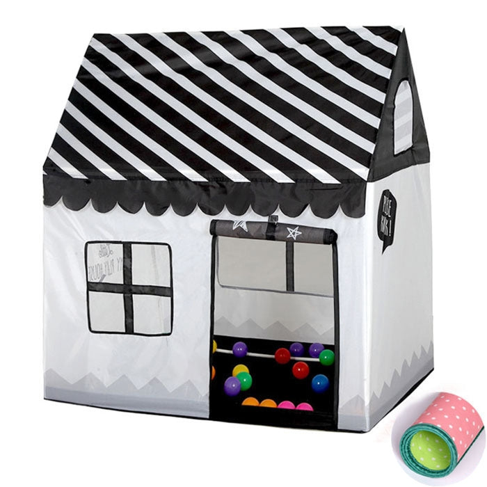 Tenda de Brincar para Crianças com Estampado, Pequena Casa de Jogos com Tapete, com Tapete (Preto e Branco), com Tapete (Rosa), com Tapete (Rosa Claro)
