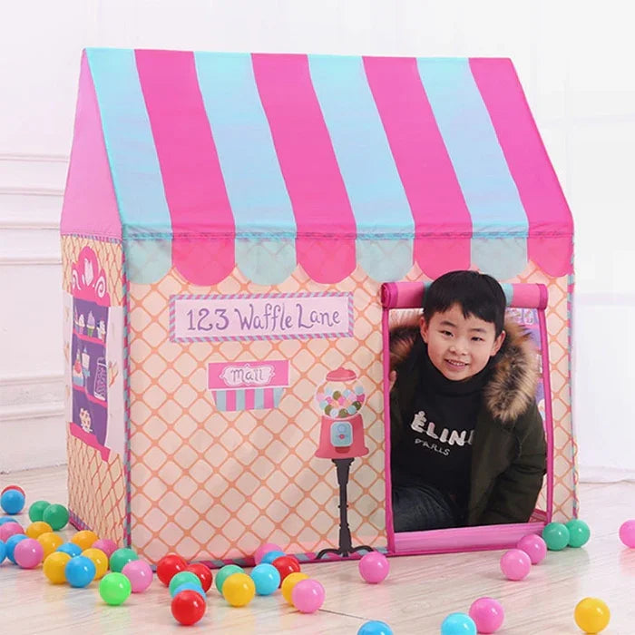 Tenda de Brincar para Crianças com Estampado, Pequena Casa de Jogos, com 50 Bolas Oceânicas, com 50 Bolas Oceânicas (Preto e Branco), com 50 Bolas Oceânicas (Rosa), com 50 Bolas Oceânicas (Verde), com 50 Bolas Oceânicas (Rosa Claro)