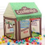 Tenda de Brincar para Crianças Doméstica com Impressão Pequena Casa de Jogos, (Preto Branco), (Rosa), (Verde), (Rosa Claro)
