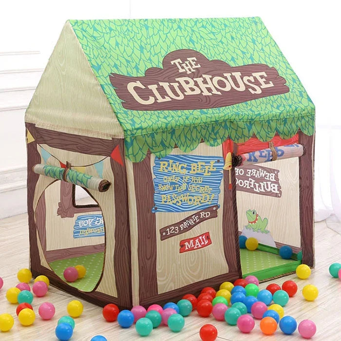Tenda de Brincar para Crianças Doméstica com Impressão Pequena Casa de Jogos, (Preto Branco), (Rosa), (Verde), (Rosa Claro)