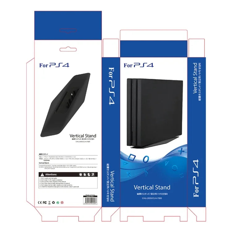 Suporte Vertical 2 em 1 para Máquina de Jogos com Abraçadeira de Parafuso para PS4 SLIM / PRO, Para PS4 SLIM / PRO