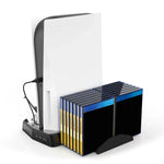 Base Multi-funções com Ventoinha de Arrefecimento e Bandeja de Armazenamento para PS5 De / UHD KJH P5-010-2, KJH P5-010-2