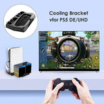 Base Multi-funções com Ventoinha de Arrefecimento e Bandeja de Armazenamento para PS5 De / UHD KJH P5-010-2, KJH P5-010-2
