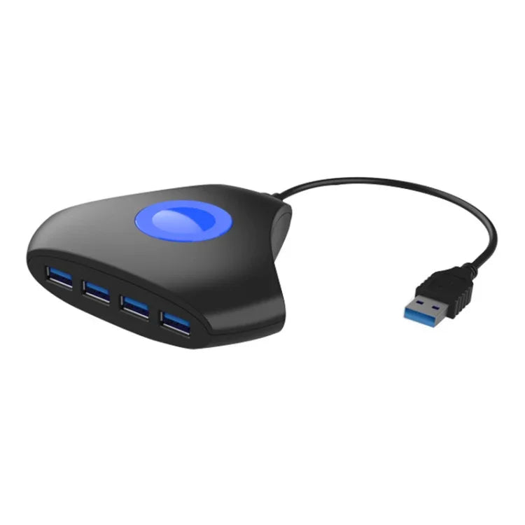 Conversor Hub 4 em 1 KJH P5-015 USB 3.0 com Luz Azul Adaptador de Expansão Divisor Carregador Conector para PS5 / Xbox Series X, KJH P5-015